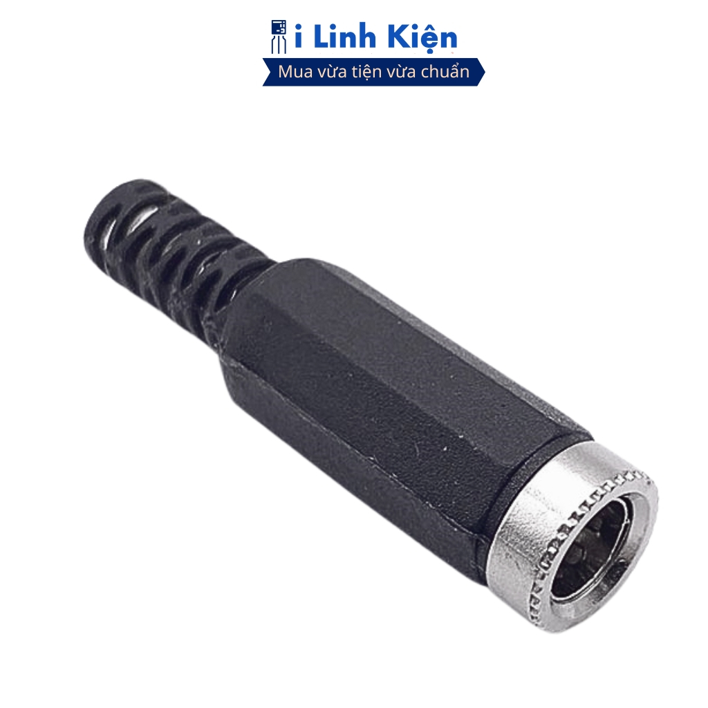 Jack nguồn DC cái 5.5x2.1mm 5.5x2.5mm đấu dây vỏ nhựa chính hãng Ilinhkien