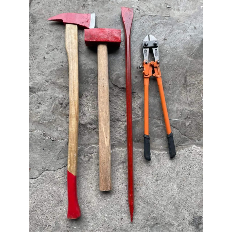 Combo dụng cụ phá dỡ phòng cháy chữa cháy, bộ dụng cụ gồm búa tạ, rìu ...