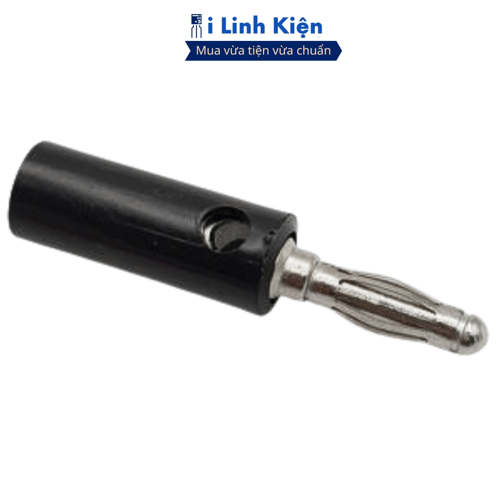 Jack bắp chuối đực 4mm loại thường mạ bạc đen/đỏ/xanh lá/xanh dương/vàng chính hãng Ilinhkien