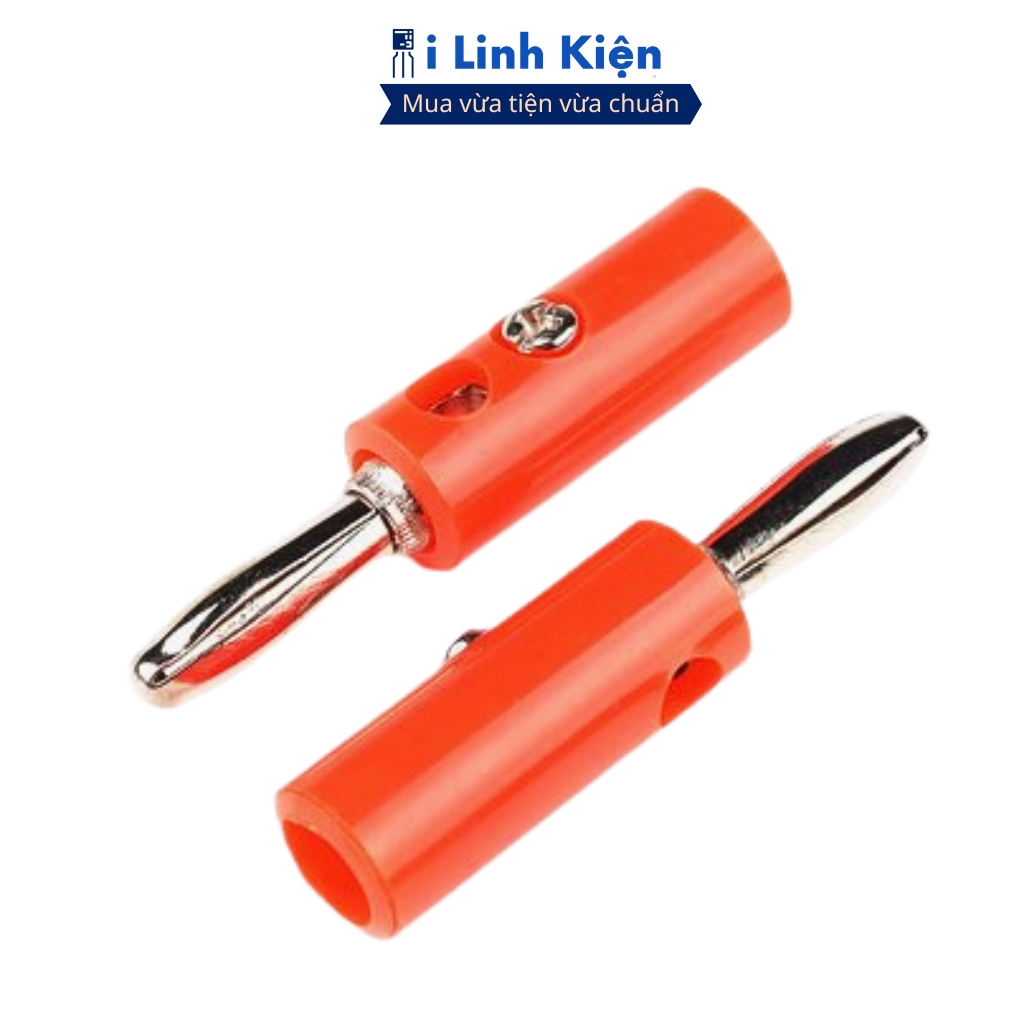 Jack bắp chuối đực 4mm loại thường mạ bạc đen/đỏ/xanh lá/xanh dương/vàng chính hãng Ilinhkien