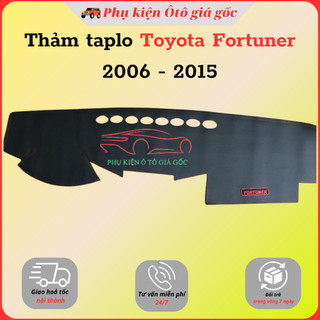 Thảm taplo Toyota Fortuner 2006 - 2012, 2013, 2014, 2015 chất liệu da carbon màu đen chống nắng nóng hiệu quả