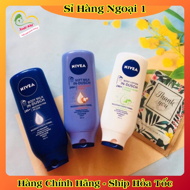 [auth] Kem xả tắm và dưỡng trắng toàn thân Nivea 400ML – Nội địa Đức Đủ BILL [Hot]