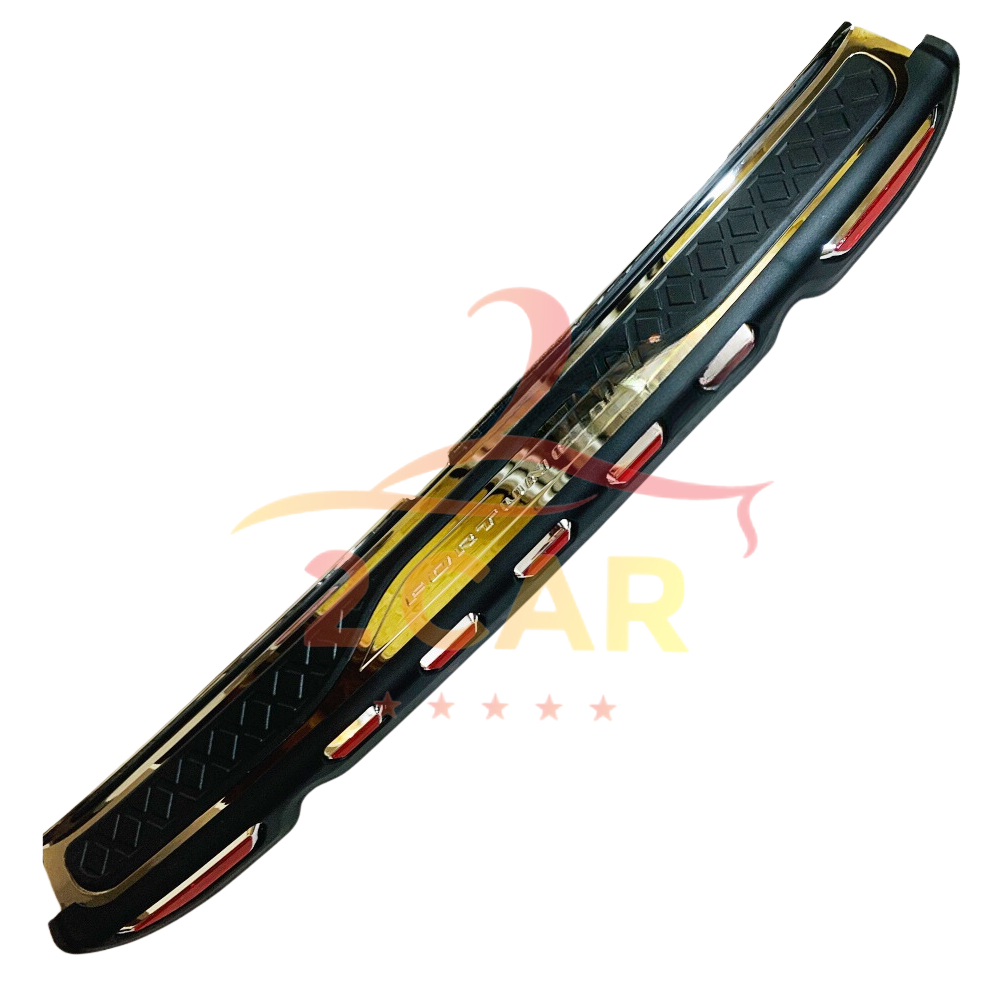 Ốp Chống Trầy Cốp Ngoài Xe Fortuner 2006 - 2025, nhựa đen 3D nhiều INOX phản quang, XỊN