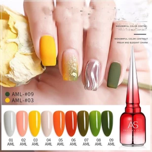 SET Sơn gel AS mã AML mẫu chai đỏ nhọn 9 chai 15ml siêu HOT siêu xịn