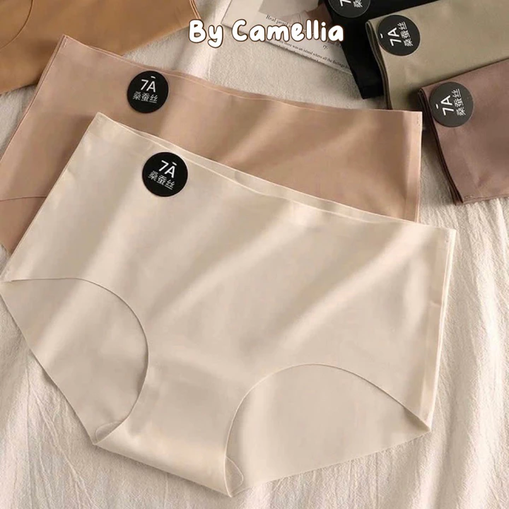 Quần lót su trơn basic không viền - Quần lót su lạnh cao cấp không viền 7A By Camellia QL68