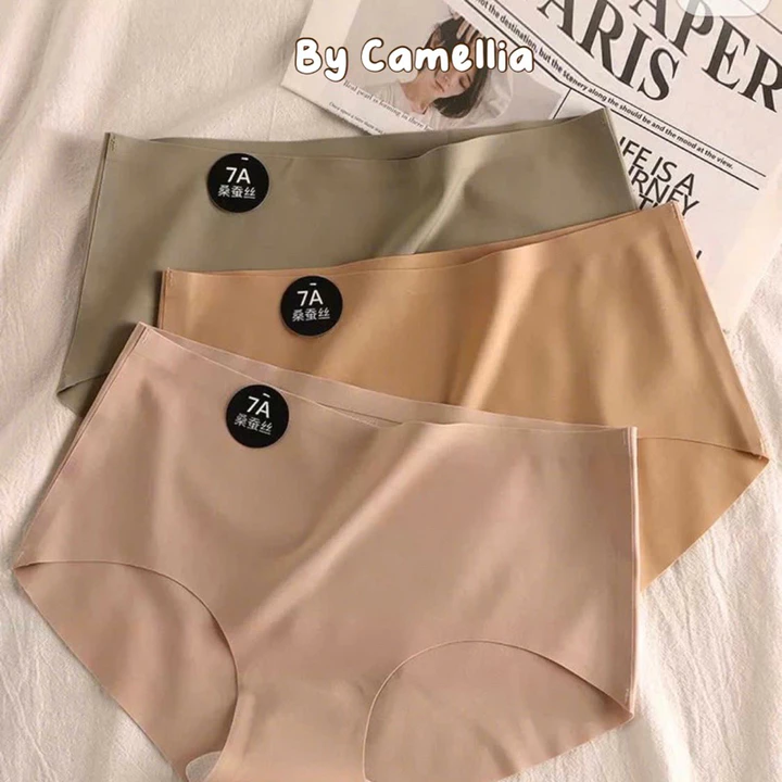 Quần lót su trơn basic không viền - Quần lót su lạnh cao cấp không viền 7A By Camellia QL68