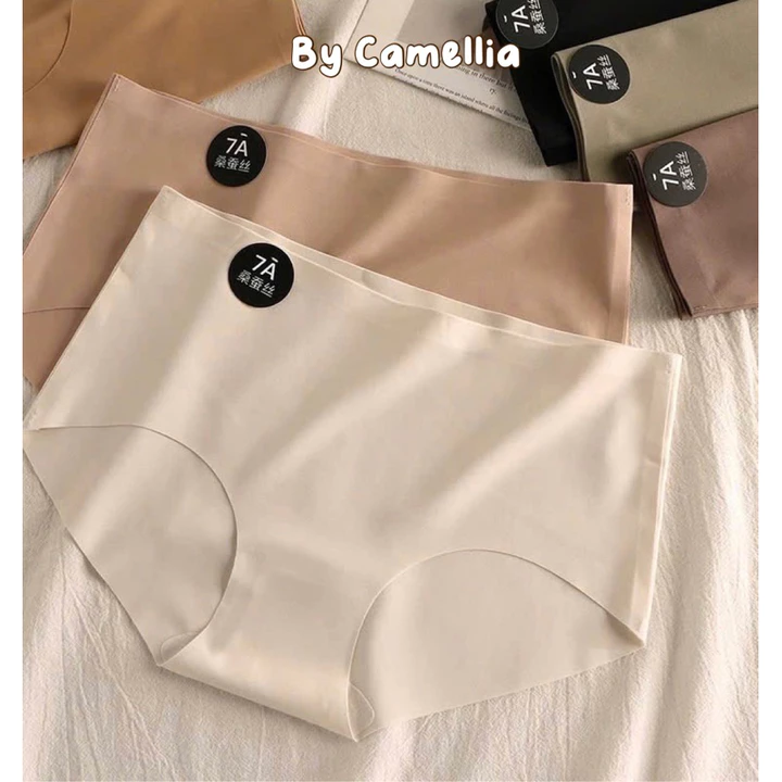 Quần lót su trơn basic không viền - Quần lót su lạnh cao cấp không viền 7A By Camellia QL68