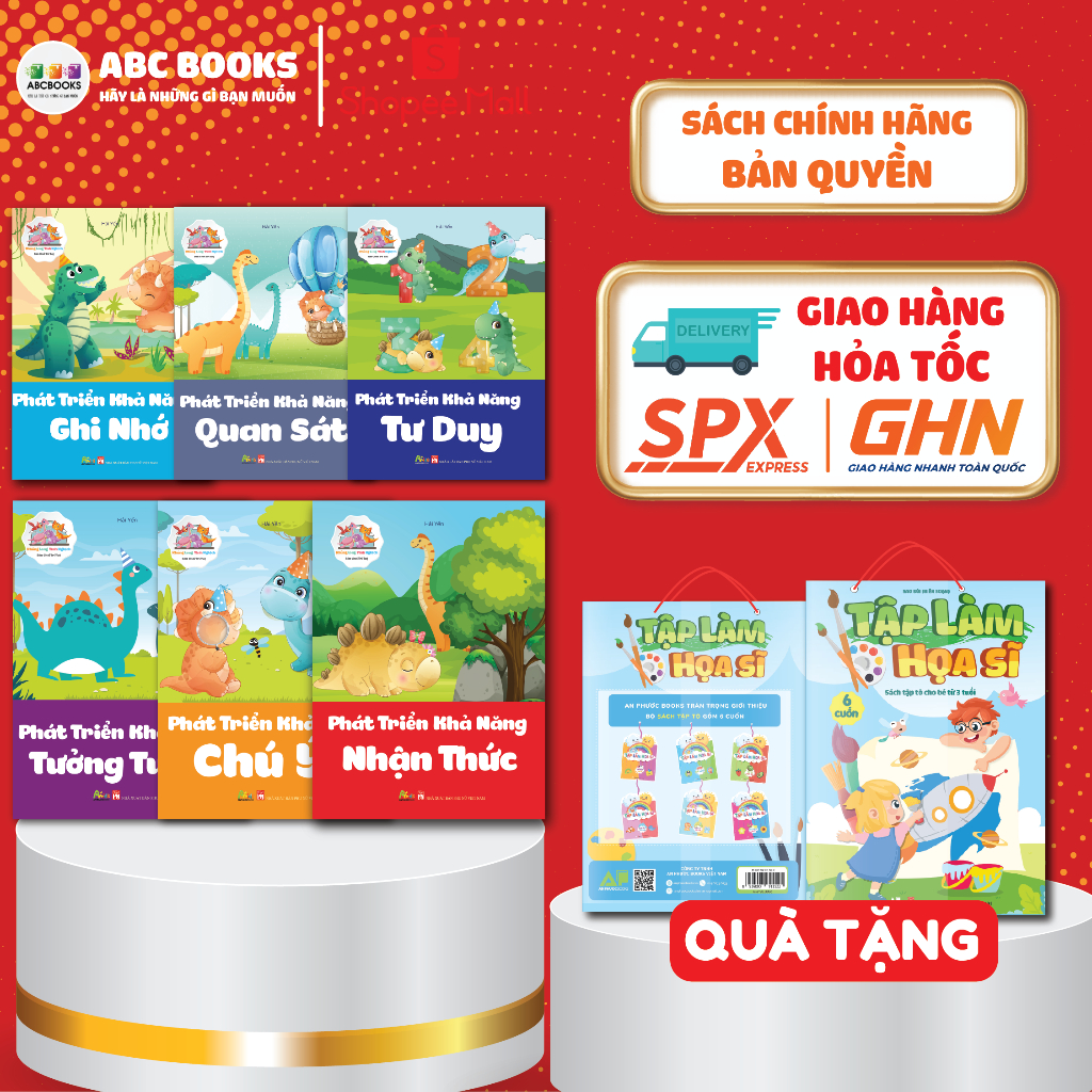 Sách - Khủng Long Tinh Nghịch - Giúp Bé Phát Triển Các Khả Năng Tư Duy,Nhận Thức,Ghi Nhớ (Bộ 6 Cuốn)