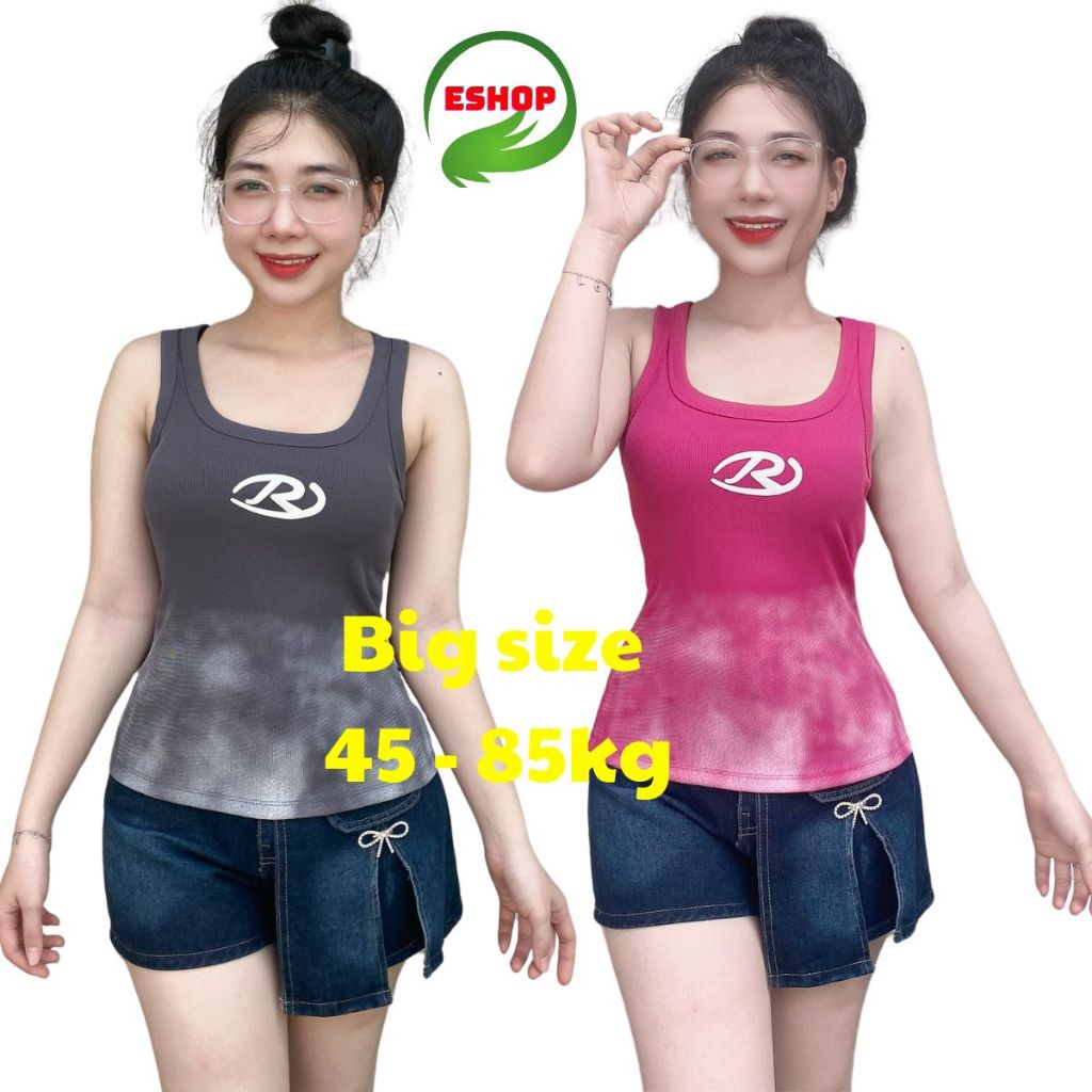 Áo Thun Ba Lỗ Nữ Cổ Vuông Sát Nách Bigsize ESHOP - Áo Kiểu Loan Màu Dễ Thương Mặc Hè Thoài Mái MS236
