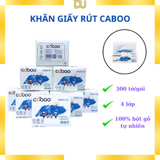 Khăn giấy khô bỏ túi đa năng CABOO mềm mịn an toàn siêu tiết kiệm 1 gói 300 tờ
