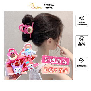 Kẹp hoạt hình bé gái, Kẹp tóc gấu dâu dễ thương cho bé, kẹp càng cua búi cao