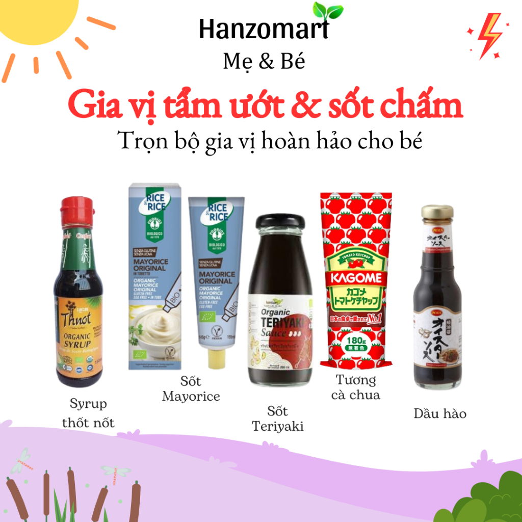 Nước tương - sốt teriyaki - mật thốt nốt cho bé - nước mắm Lê Gia - gia vị hạt nêm cho bé ăn dặm