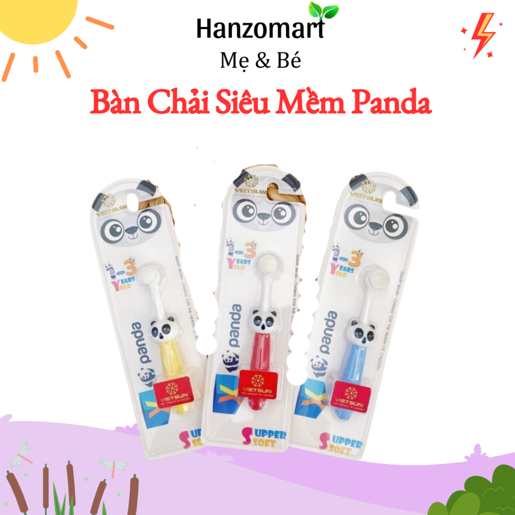 Bàn Chải Đánh Răng Cho Bé Trẻ Em Siêu Mềm Panda Vietsun (1-3 tuổi & 4-6 tuổi) - hanzo2009