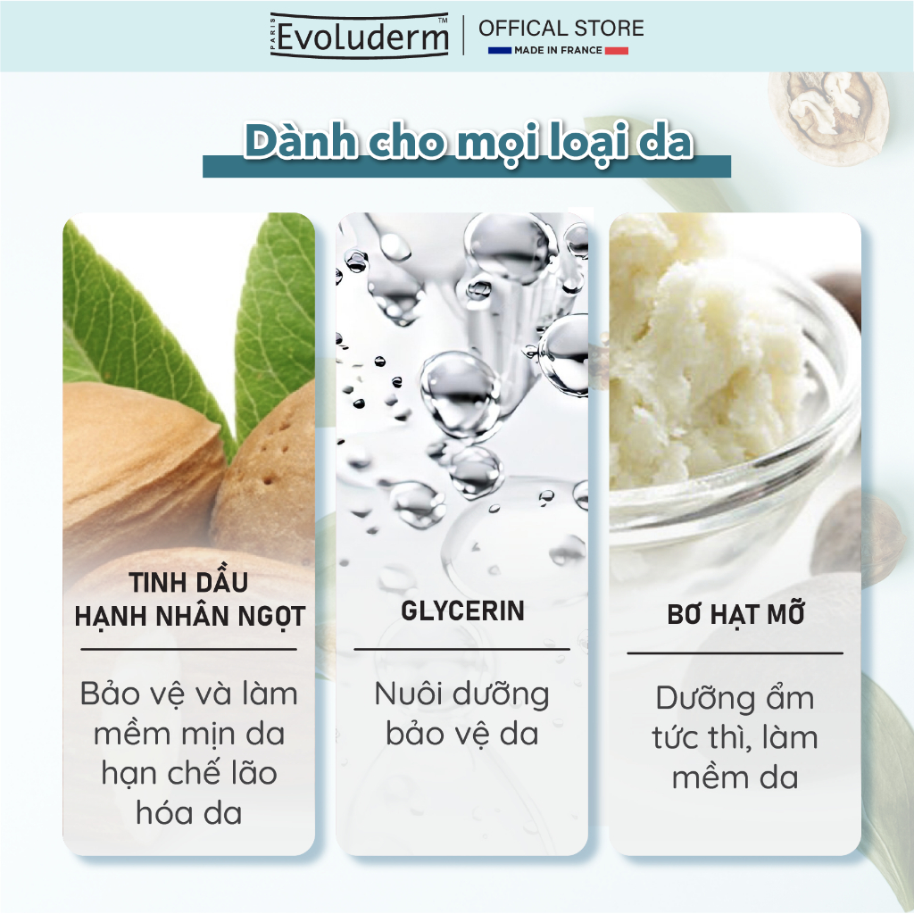 Ảnh Gel tắm làm sạch da, dưỡng ẩm sâu Evoluderm Gel Douche 500ml 2