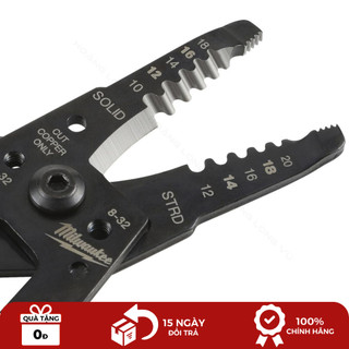 Kìm tuốt dây điện, tuốt dây cáp Milwaukee 48-22-6109 kìm đa năng, kìm thợ điện nước
