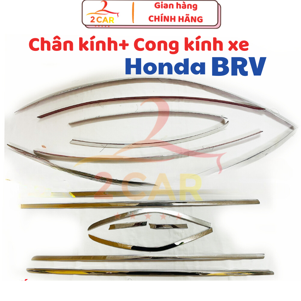 Nẹp Viền Chân Kính, Nẹp cong kính Xe Honda BRV 2023 2024 2025 inox 304 sáng bóng, siêu đẹp