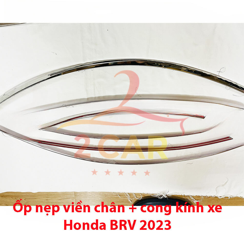 Nẹp Viền Chân Kính, Nẹp cong kính Xe Honda BRV 2023 2024 2025 inox 304 sáng bóng, siêu đẹp