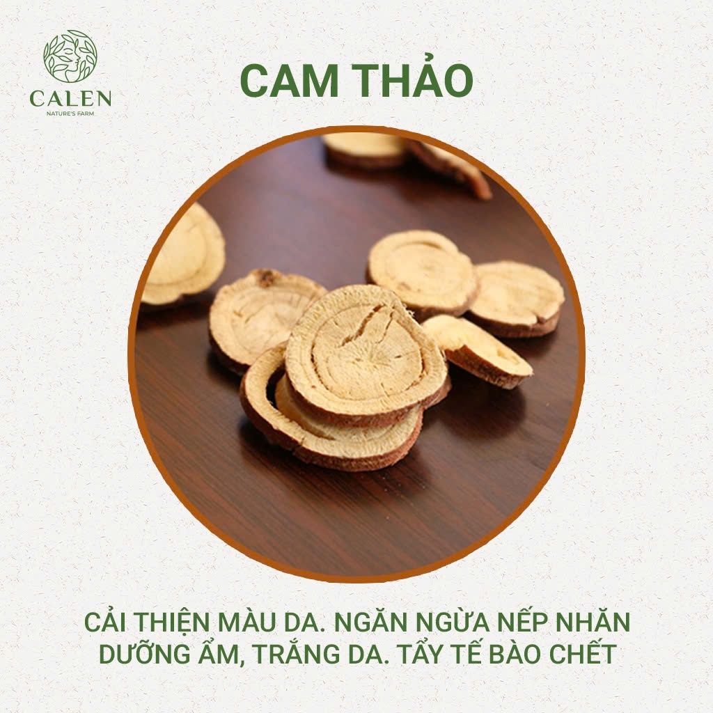 Bột mặt nạ cam thảo Calen Nature's Farm làm đẹp, dưỡng trắng da giảm thâm, giúp da mịn màng, hồng hào trắng sáng