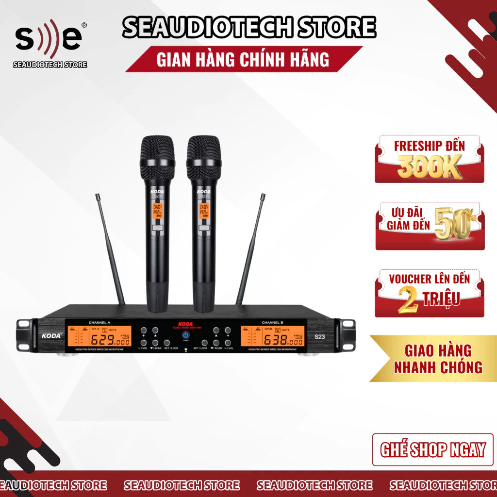 Micro Không Dây Koda S23 💥HÀNG CHÍNH HÃNG💥 Micro Karaoke Dày Hát Hay, Khả Năng Chống Hú Tốt