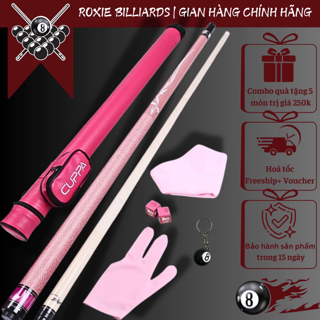 Cơ bida CUPPA PINK S9 Roxie
