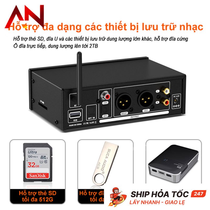 DAC SUCA AUDIO HP-02 | Bản nâng cấp đọc trực tiếp USB | BigBuy360 - bigbuy360.vn