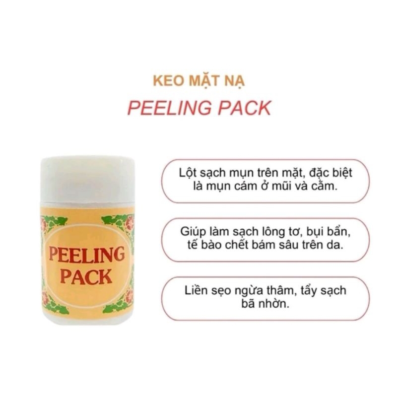 Kem Lột Mụn Peeling Pack 25G, 60G Lột Mụn Đầu Đen, Mụn Cám.