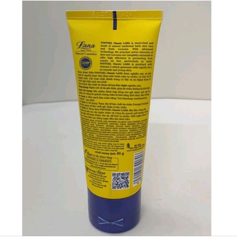 Kem chống nứt nẻ da gót chân FOOTGEL LANA tuýp 50G