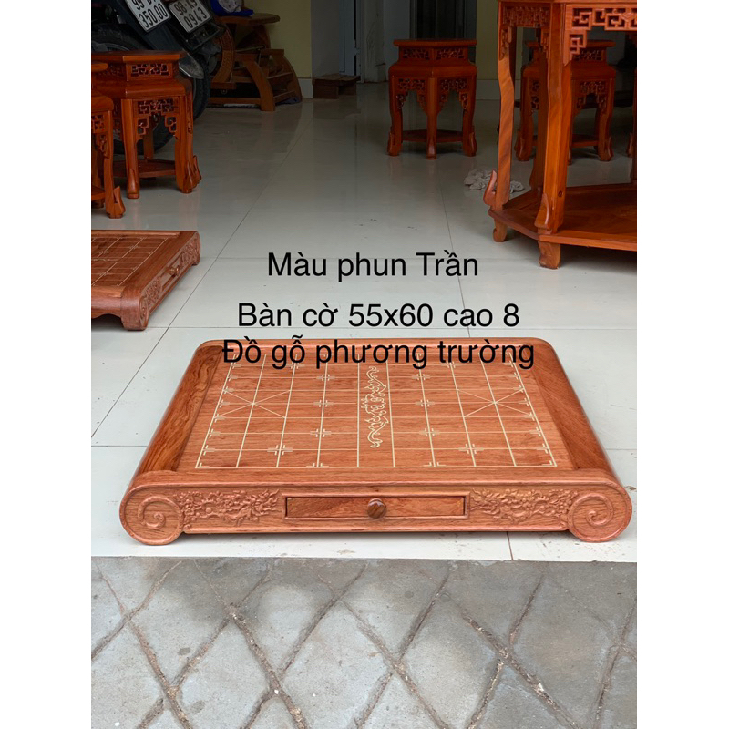 Bàn cờ tướng gỗ hương đá 55x60 cao 8cm ( chưa bao gồm quân)