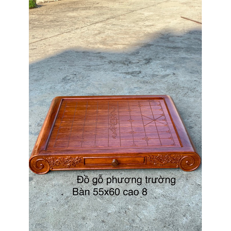 Bàn cờ tướng gỗ hương đá 55x60 cao 8cm ( chưa bao gồm quân)