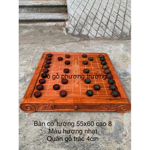 Bàn cờ tướng gỗ hương đá 55x60 cao 8cm ( chưa bao gồm quân)