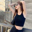 Áo ba lỗ nữ có mút ngực DuyLinh may 2 lớp dày dặn áo croptop 3 lỗ ôm body tôn dáng vải mát DL3LCM