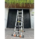 Thang nhôm rút chữ A 3.8M (1.9M+1.9M) có bánh xe, thanh giằng chống rung lắc, hàng nhập khẩu - BẢO HÀNH 24 THÁNG — ảnh 7