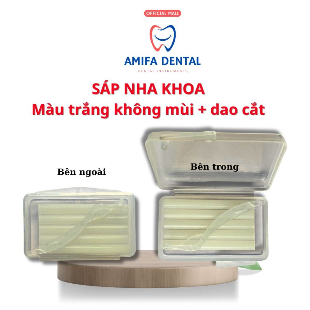 Set 10 Sáp Nha Khoa Chất Lượng Kèm Dao Cắt, Sáp Chỉnh Nha Niềng Răng, Sáp Giảm Đau Rát, Sáp Nha Khoa, Sáp Niềng Răng