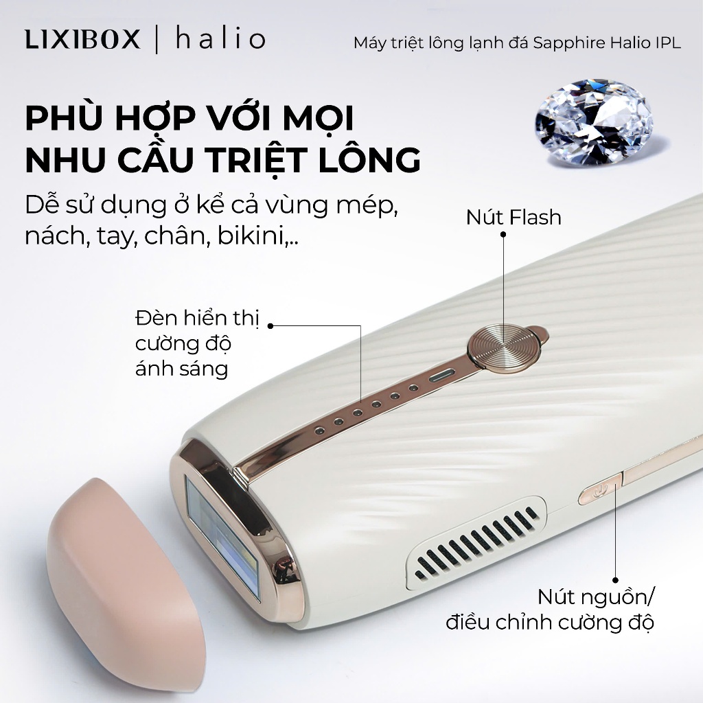 Ảnh Máy Triệt Lông Lạnh Sapphire Halio InfinityGlow Advanced IPL Sapphire Cooling Hair Removal Device 3