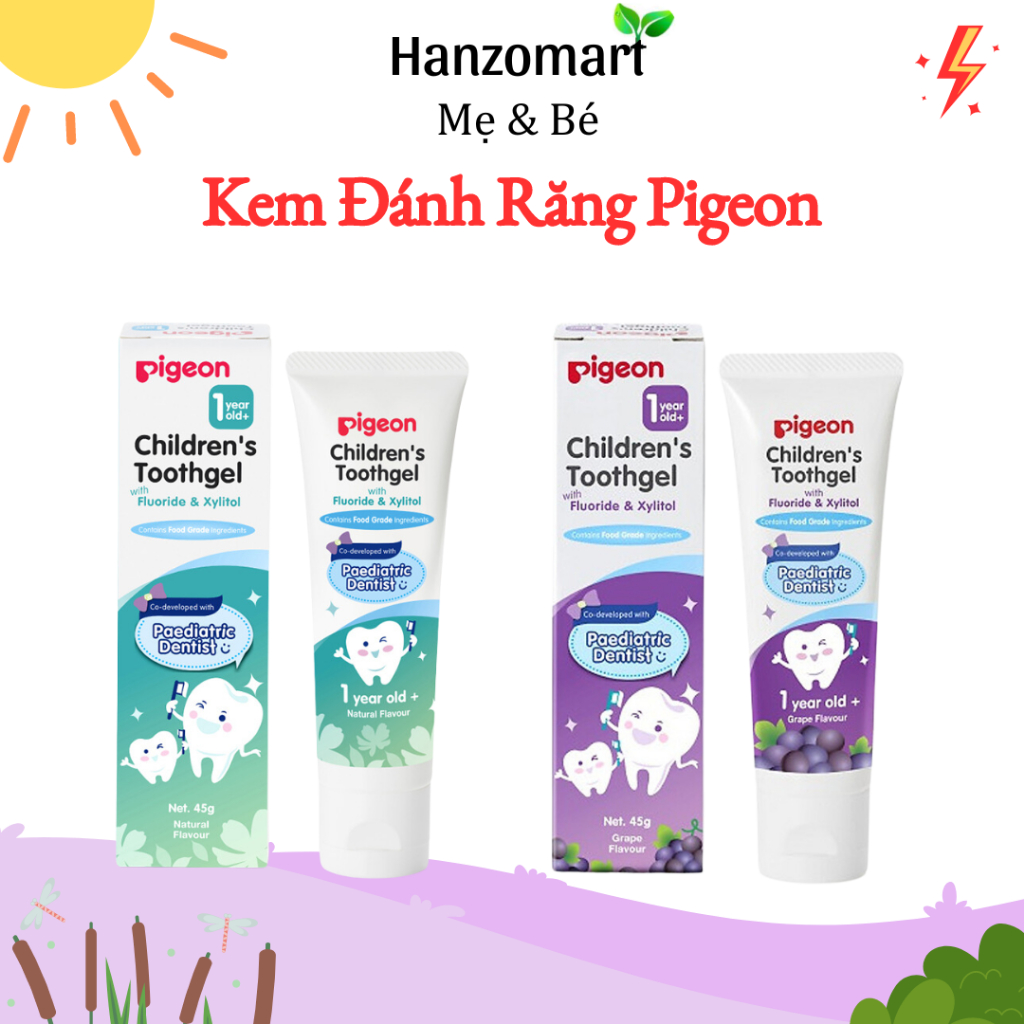 Kem đánh răng Pigeon cho bé từ 12m+