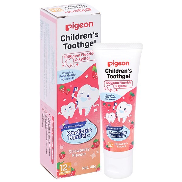 Kem đánh răng Pigeon cho bé từ 12m+