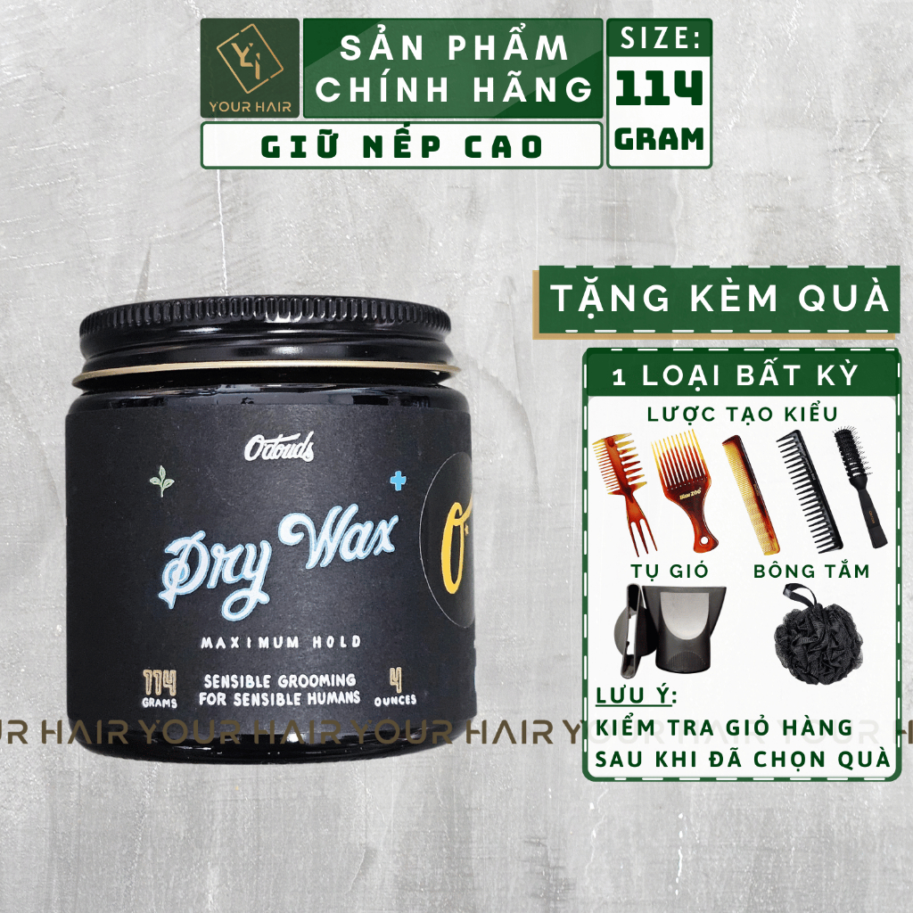 Sáp vuốt tóc O'douds Dry Wax – Maximum Hold - 114g