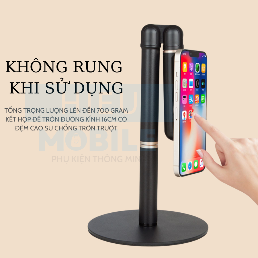 Giá đỡ điện thoại có nam châm, 5 khớp xoay cho nhà sáng tạo nội dung quay video, livestream…