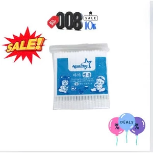 Tăm bông cho bé tăm bông trẻ em bịch 100 cây Aqua bé sơ sinh dùng được