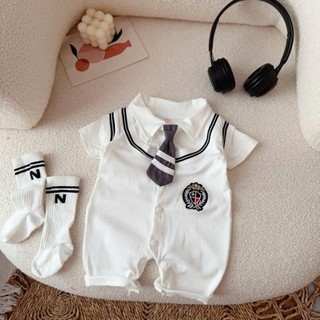 Body đùi công tử bé trai kèm cà vạt 4-10kg. Bộ đồ liền thân bé trai đầy tháng, thôi nôi. Dino Kids