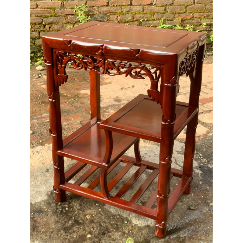 đôn chữ nhật đục trúc 35x50 cao 70 gỗ hương đá
