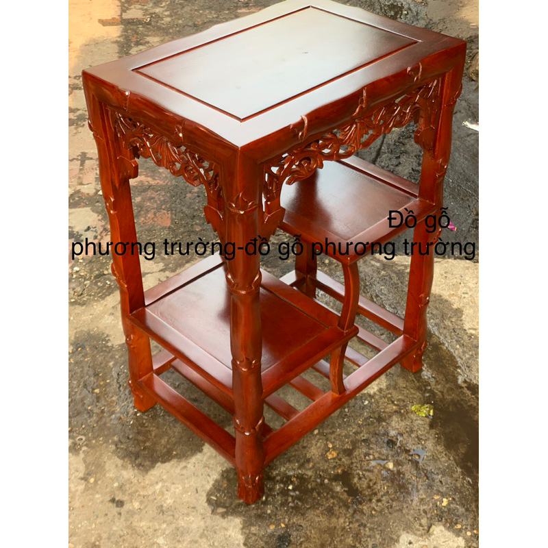 đôn chữ nhật đục trúc 35x50 cao 70 gỗ hương đá