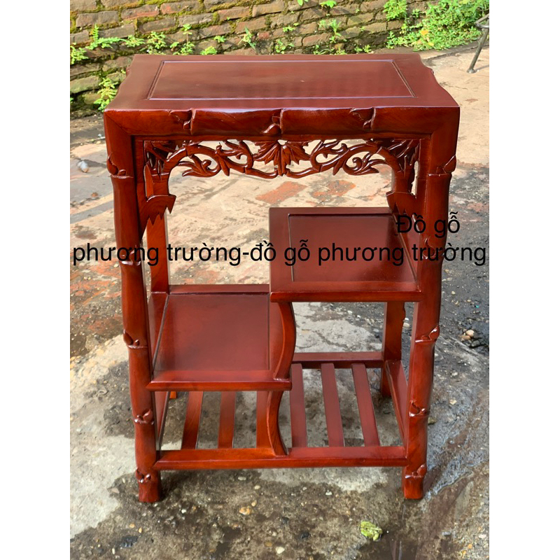 đôn chữ nhật đục trúc 35x50 cao 70 gỗ hương đá