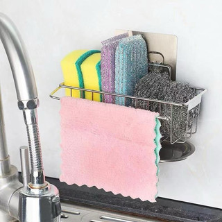 Kệ treo bồn rửa bát,Khay đựng đồ dán tường, Giá treo đồ giẻ rửa chén bát  mẫu mới