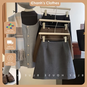 Chân Váy Chữ A Dạ Ngắn 🍋 FREE SHIP 🍋 Chân váy Ôm body, Có quần bảo hộ, Lưng cao, Dễ phối đồ New 2024 CV02