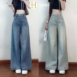 Quần bò jean ống xuông ống rộng Hari đủ màu