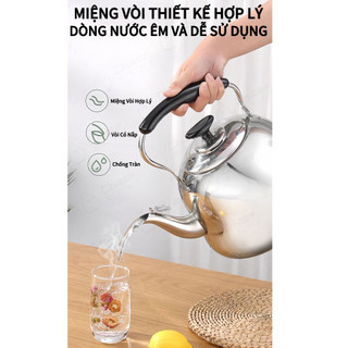 Ấm đun nước inox nhiều dung tích 1L - 6L Chubby Chef dùng cho mọi loại bếp，ấm nấu nước pha trà ấm đun bếp gas