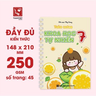 Sổ Giấy Lò Xo Take Note Khoa học Tự nhiên 7 TUANVIET BOOKS cỡ A5 (Phiên Bản Mới Nhất)