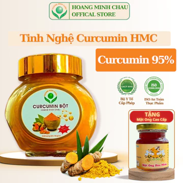 Tinh Bột Nghệ Curcumin, Nano Curcumin Nguyên Chất 95% Hoàng Minh Châu, Nghệ Mật Ong Curcumin Ocop Tăng Đề Kháng Hộp 50g