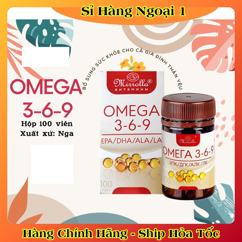 [DATE MỚI ĐỦ BILL] Viên uống Omega 369 Mirrolla Hàng Nga lọ 100 viên